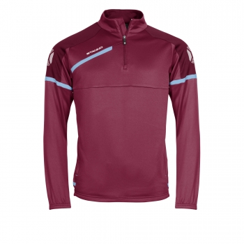 Stanno Prestige Half Zip Top Kinder Maroon-Hellblau